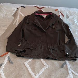 Ladies Jacket by ASHLEY. Army Green . Size Medium.